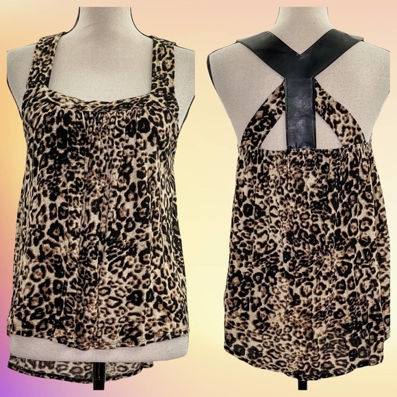SPOILED Strappy High Low Leopard Print Tank Top - Picture 11 of 11